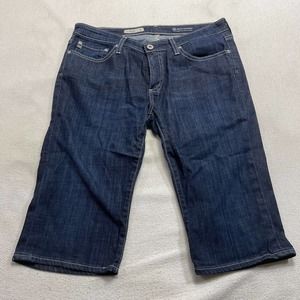 AG ADRIANO GOLDSCHMIED Shorts Womens 29R The Malibu Crop Pant Denim Blue